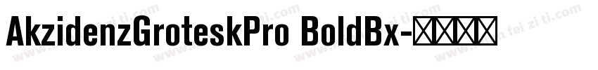 AkzidenzGroteskPro BoldBx字体转换
